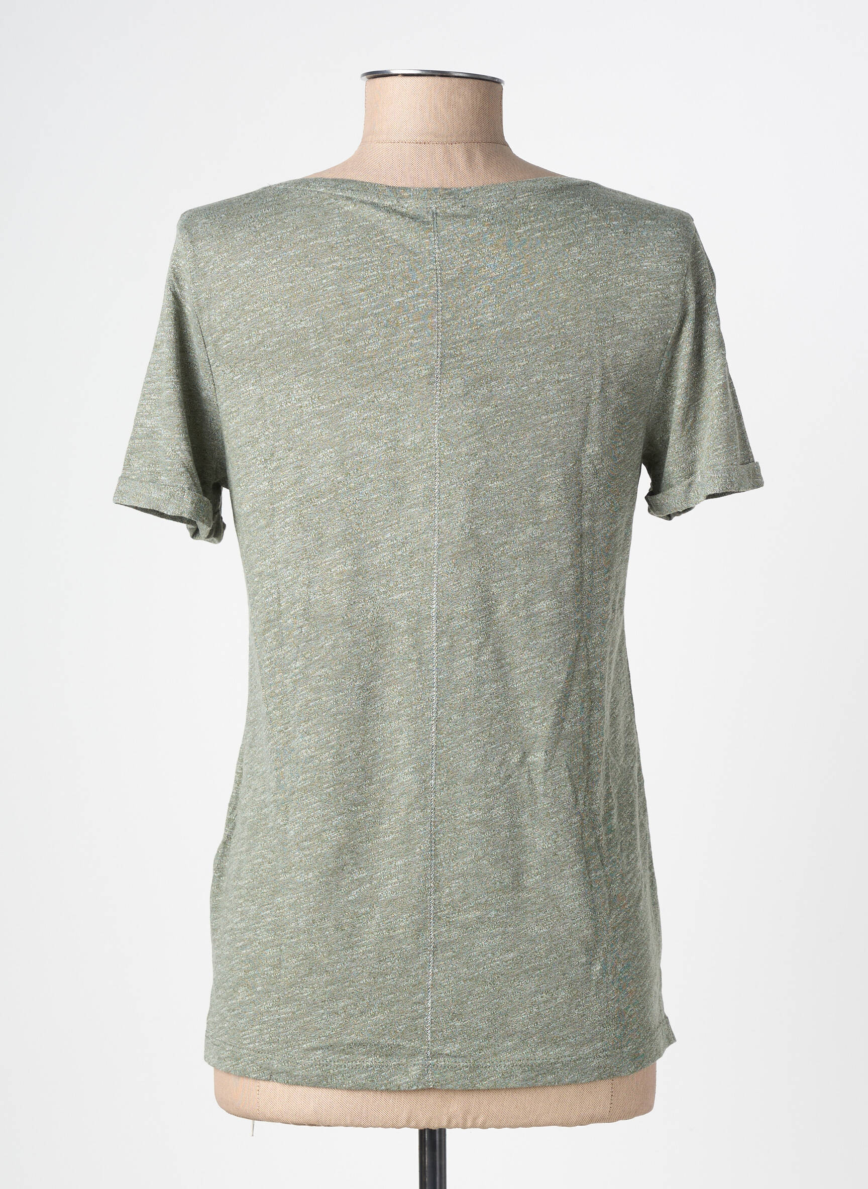 T-shirt sérigraphie avec strass manches courtes vert STREET ONE femme