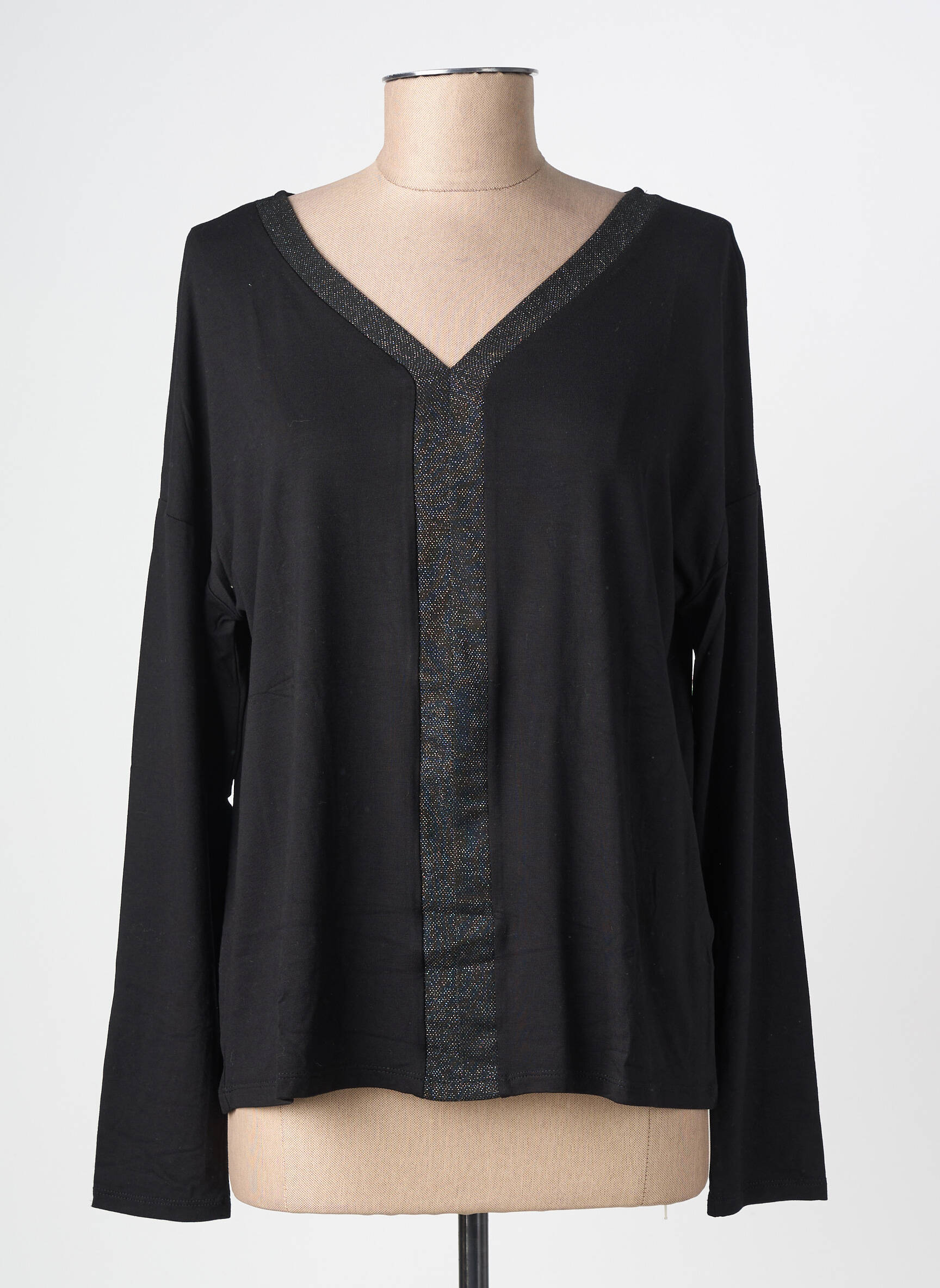 Top stretch manches longues noir STREET ONE femme