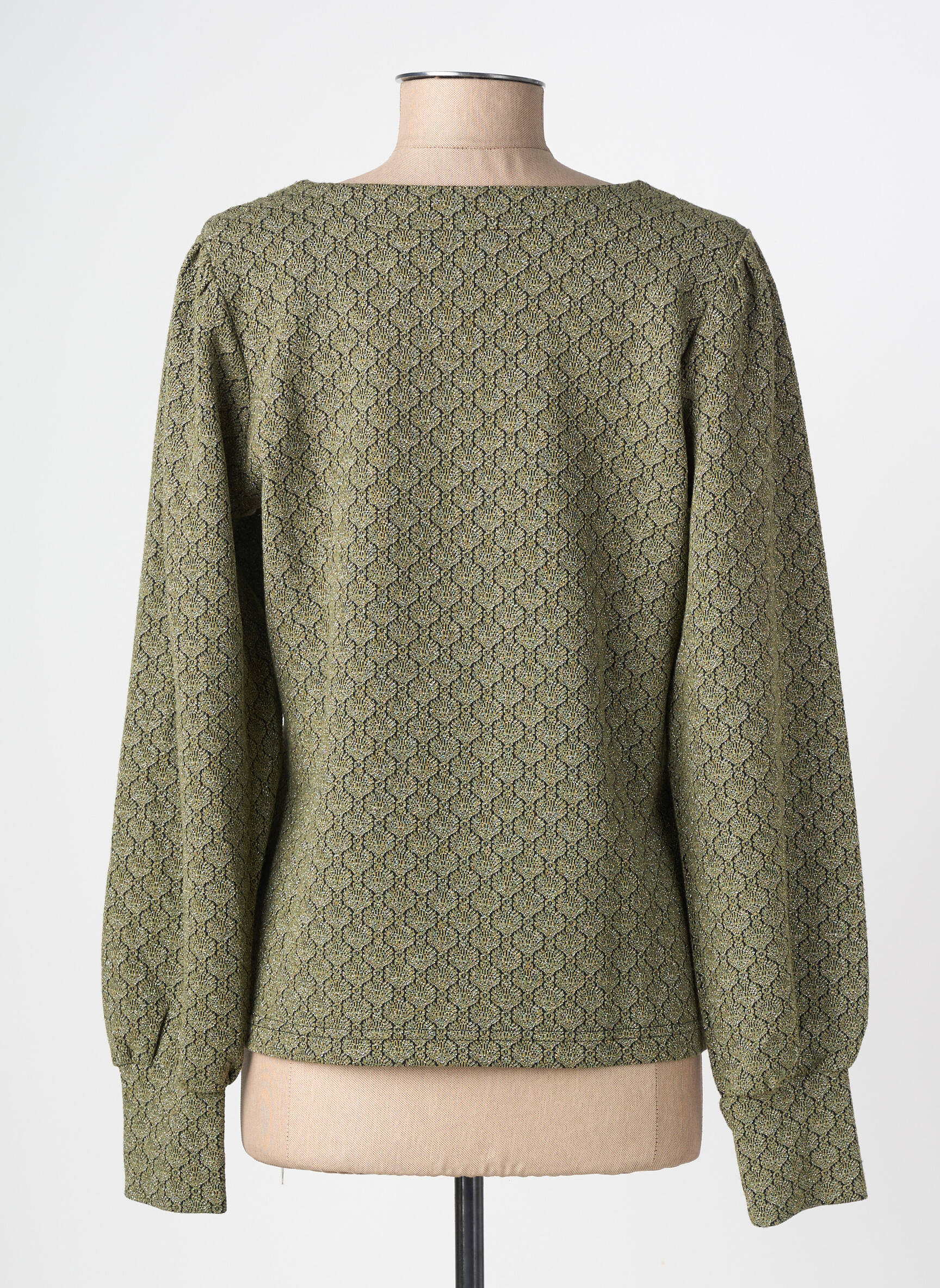 Top stretch manches longues vert GEISHA femme