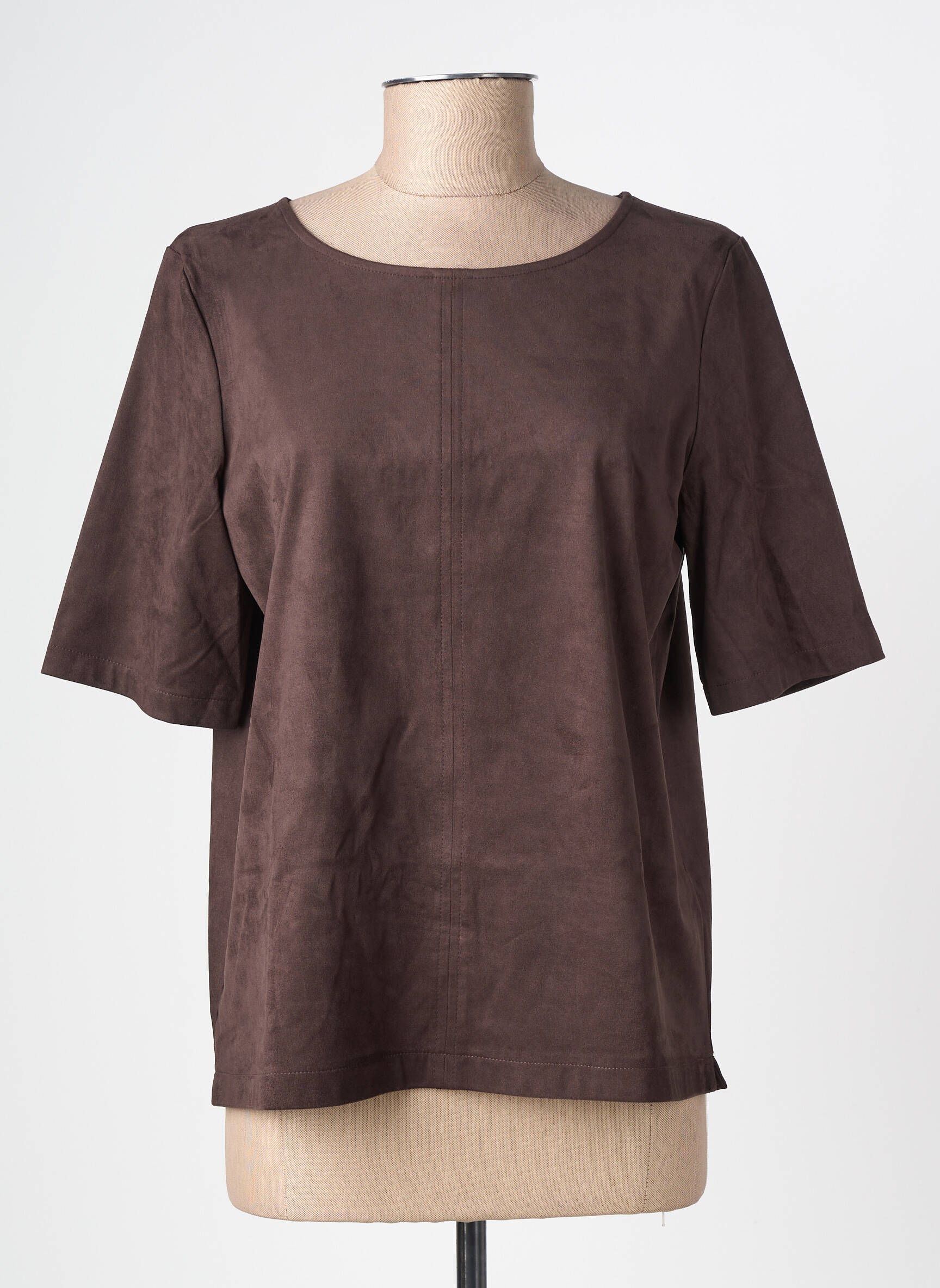 T-shirt stretch manches courtes marron STREET ONE femme