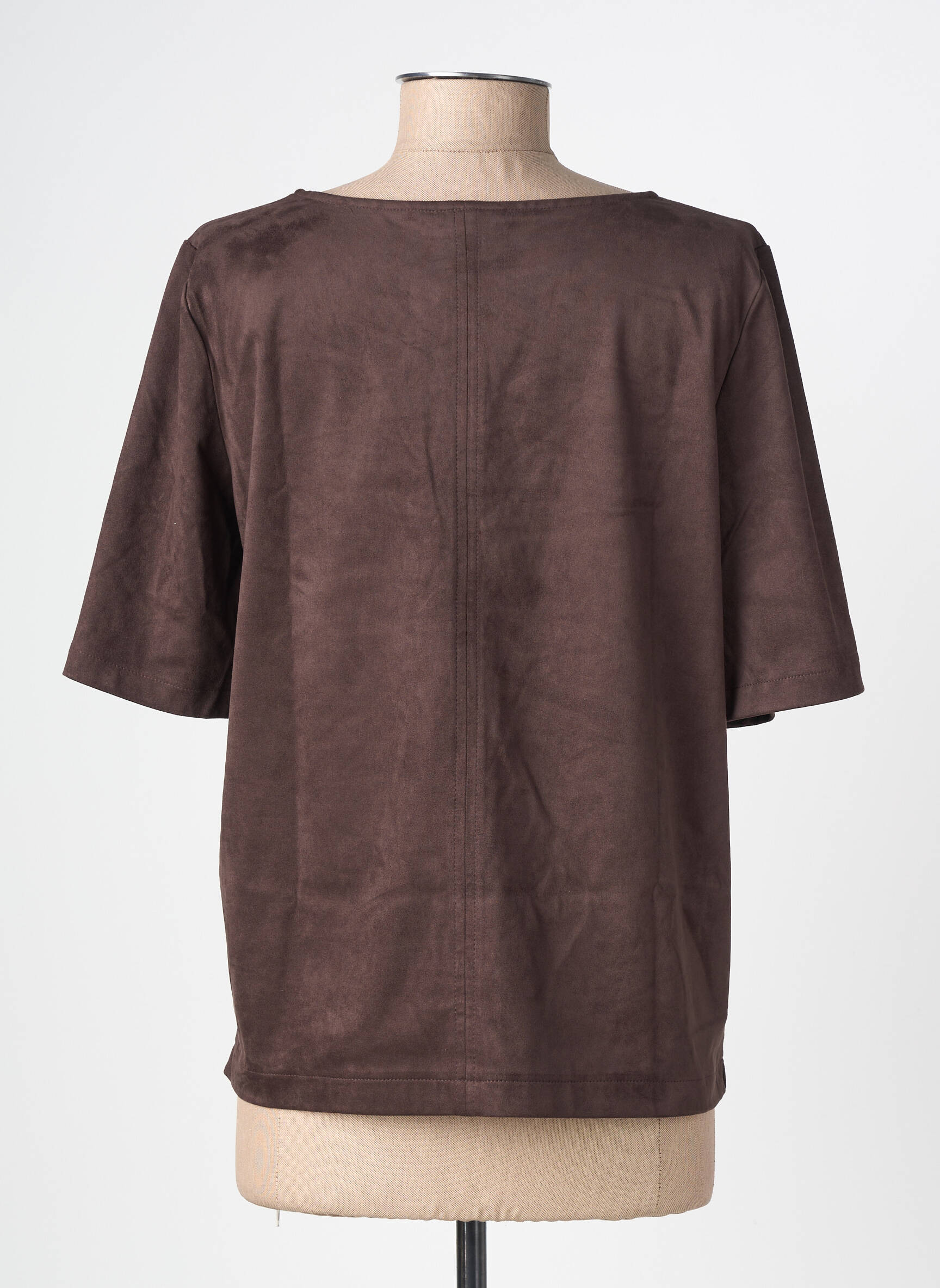 T-shirt stretch manches courtes marron STREET ONE femme
