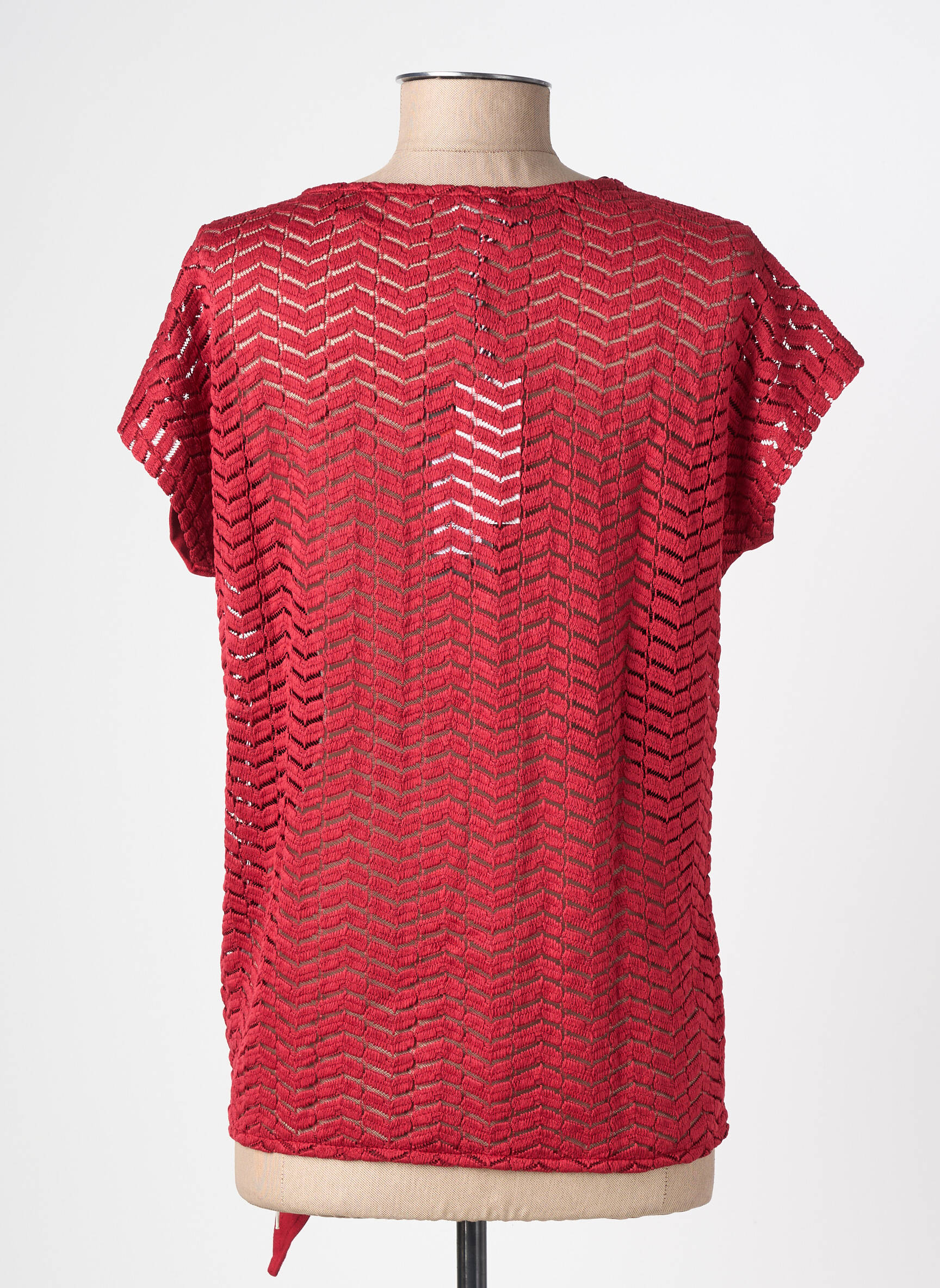 T-shirt stretch manches courtes rouge STREET ONE femme