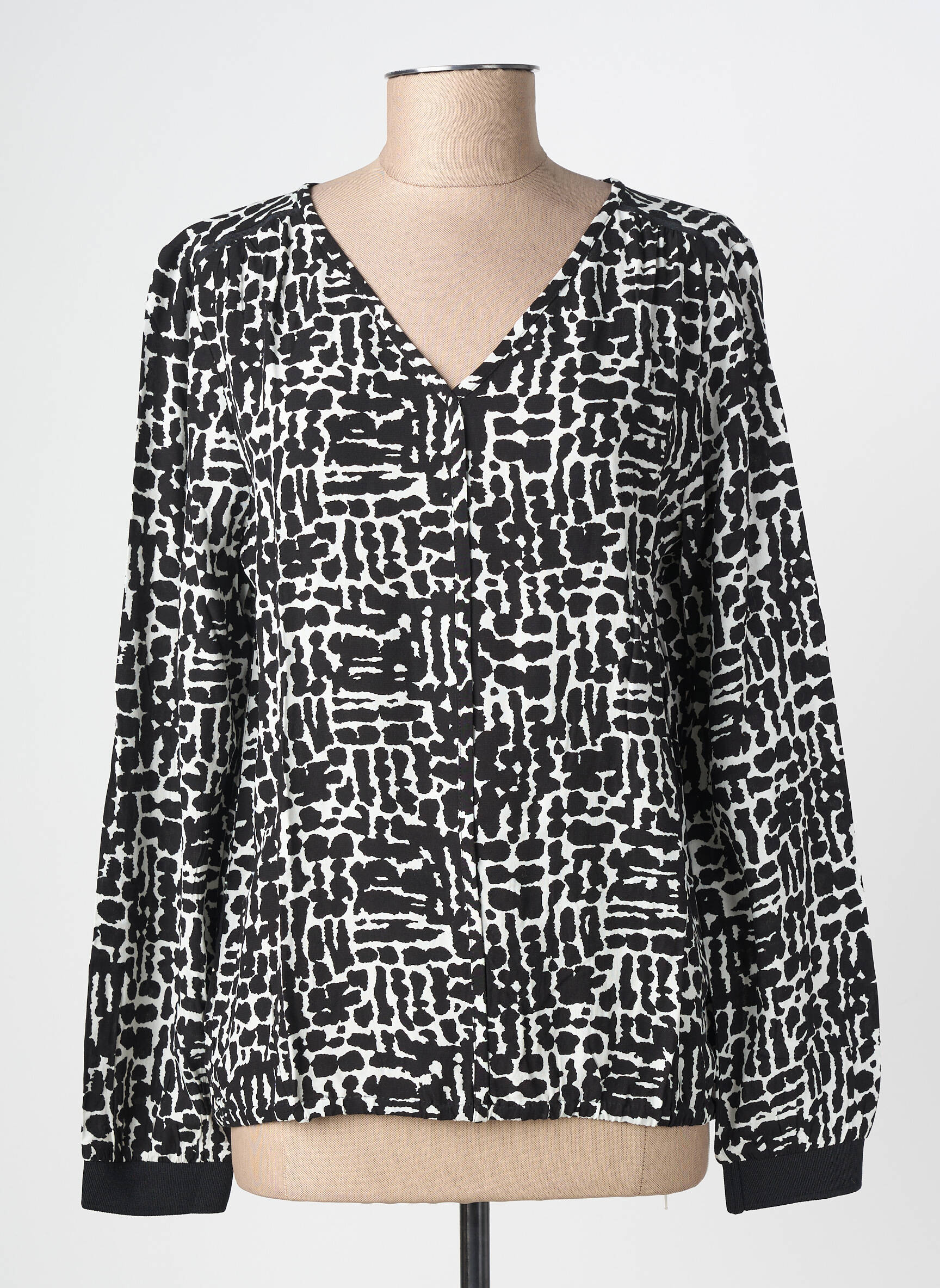 Top imprimé fantaisie manches longues noir STREET ONE femme