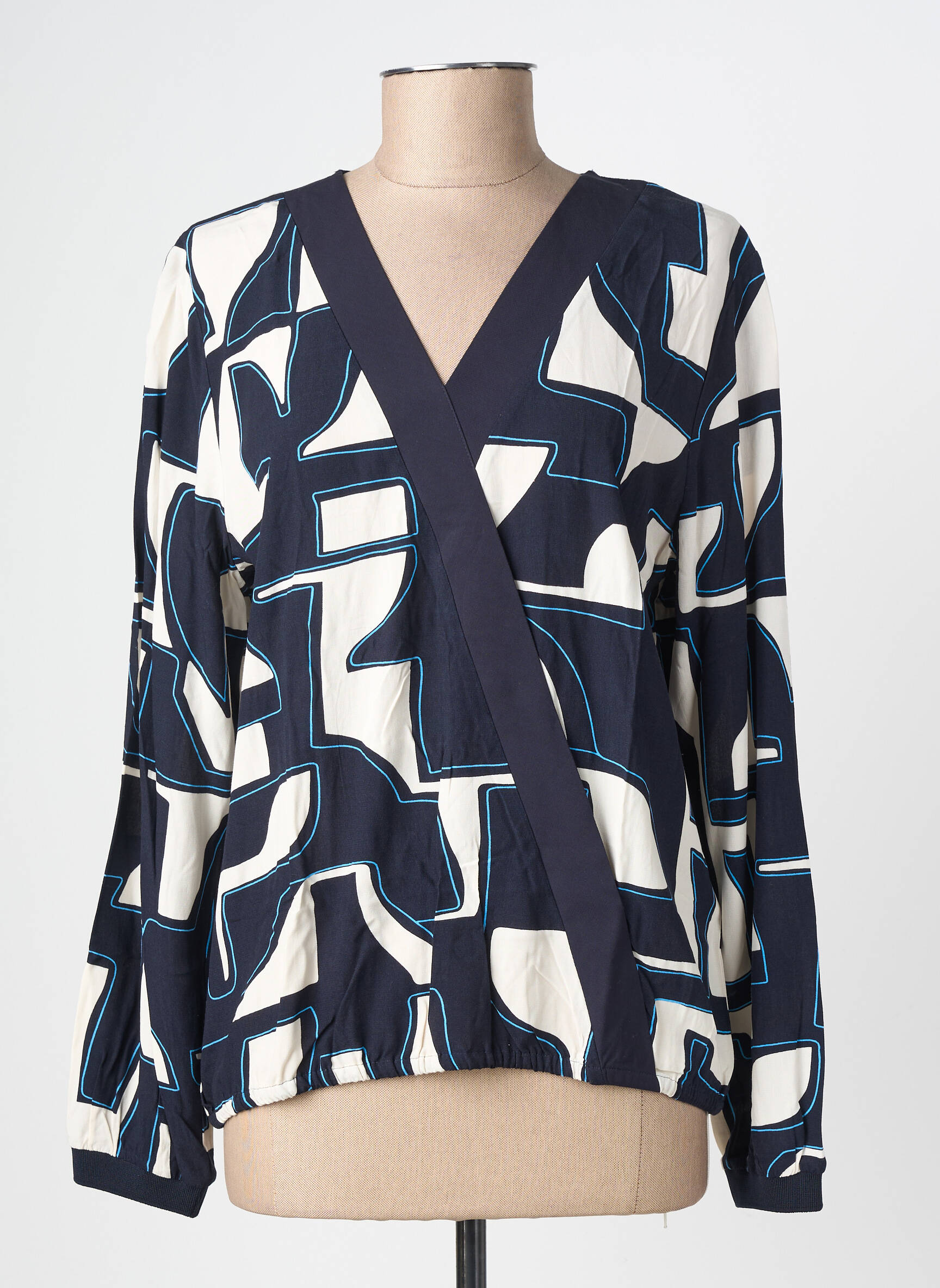 Blouse imprimé fantaisie manches longues bleu STREET ONE femme