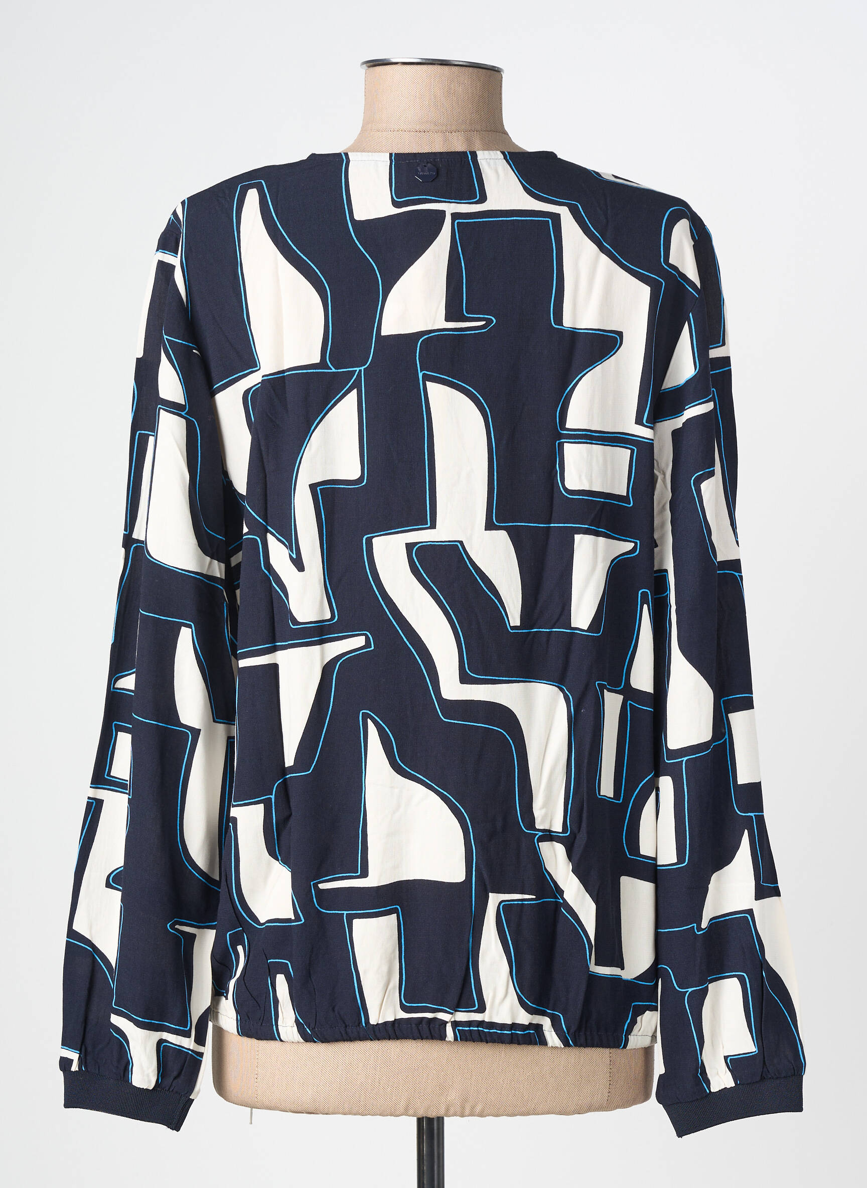 Blouse imprimé fantaisie manches longues bleu STREET ONE femme