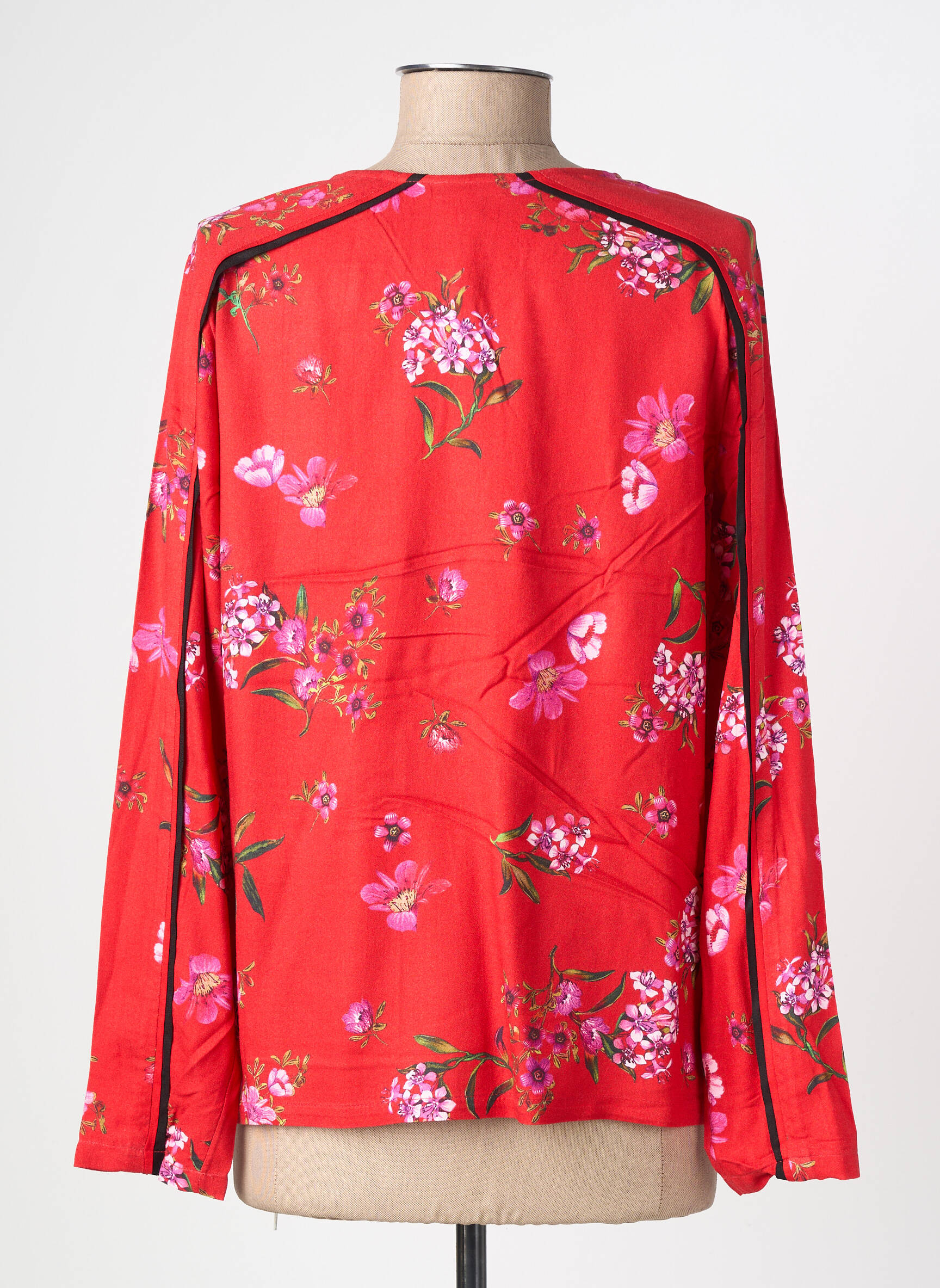 Blouse imprimé fleurs manches longues rouge STREET ONE femme