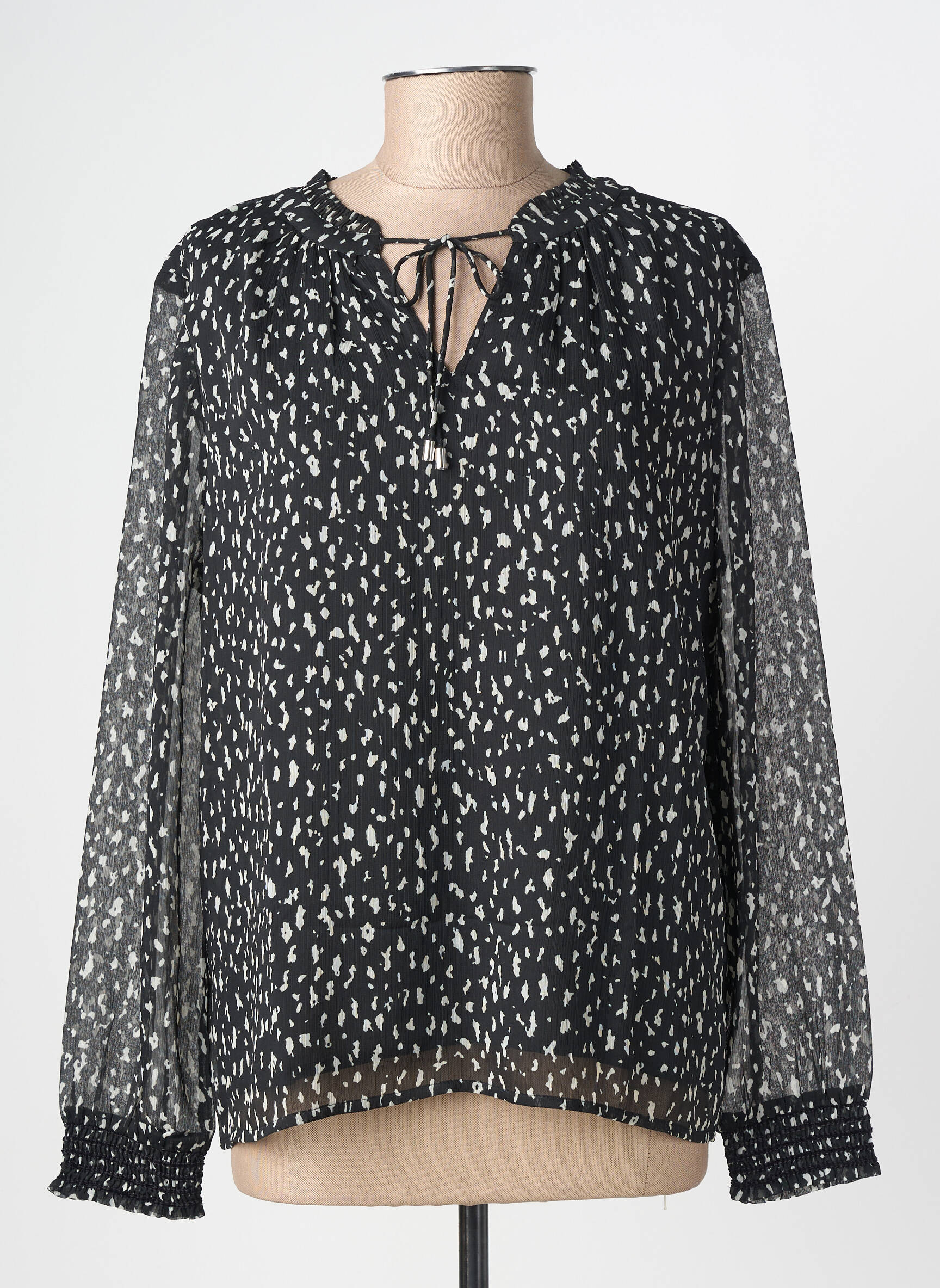 Blouse imprimé fantaisie manches longues noir STREET ONE femme