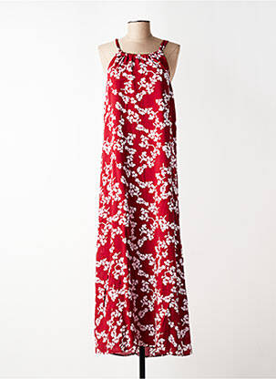 Robe longue imprimé fleurs sans manche rouge STREET ONE femme