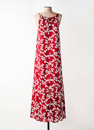 Robe longue imprimé fleurs sans manche rouge STREET ONE femme