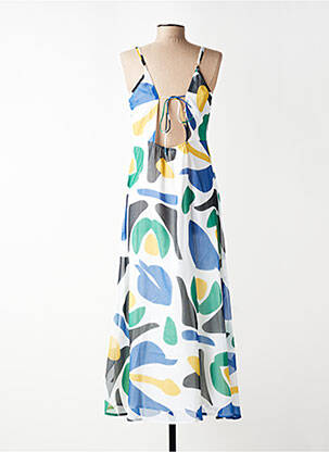Robe longue manches bretelles ajustables fines bretelles blanc LES TROPEZIENNES PAR M.BELARBI femme