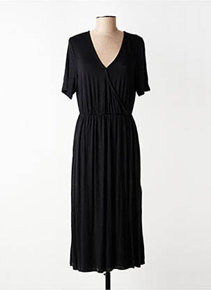 Robe longue manches courtes manches courtes noir STREET ONE femme