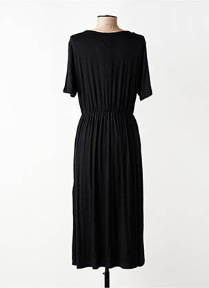 Robe longue manches courtes manches courtes noir STREET ONE femme