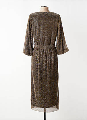 Robe longue coupe cintrée manches 3/4 noir GARCIA femme