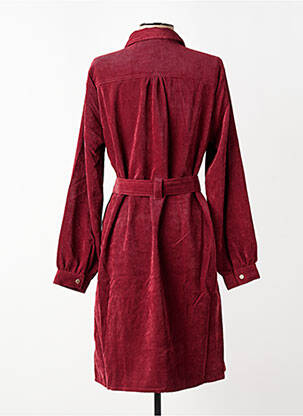 Robe mi-longue manches longues manches longues rouge GARCIA femme