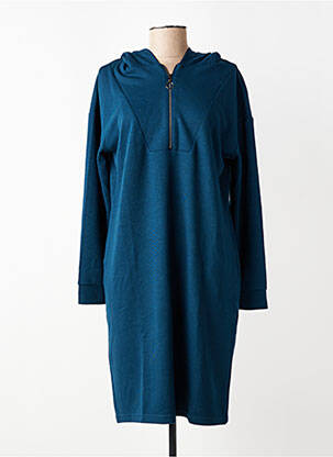 Robe pull coupe droite manches longues bleu STREET ONE femme