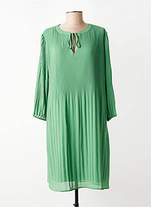 Robe mi-longue manches longues manches longues vert STREET ONE femme
