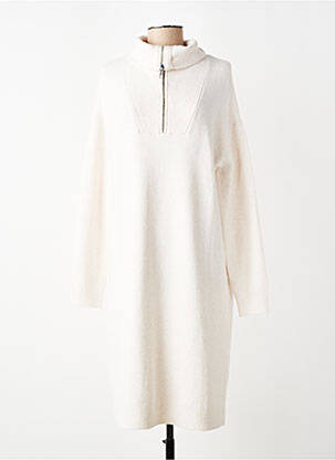 Robe pull coupe droite manches longues beige STREET ONE femme