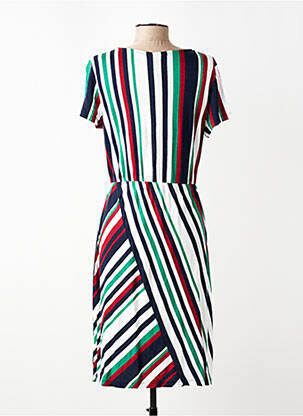 Robe mi-longue manches courtes manches courtes blanc STREET ONE femme