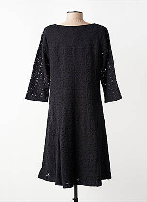 Robe mi-longue manches courtes manches courtes noir STREET ONE femme
