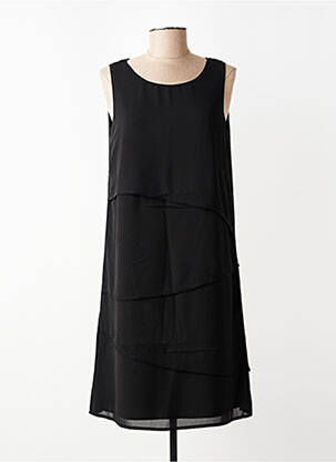 Robe mi-longue sans manche sans manche noir STREET ONE femme