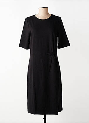 Robe mi-longue manches courtes manches courtes noir STREET ONE femme