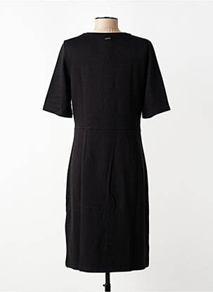 Robe mi-longue manches courtes manches courtes noir STREET ONE femme