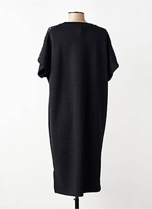 Robe mi-longue manches courtes manches courtes noir SOYACONCEPT femme
