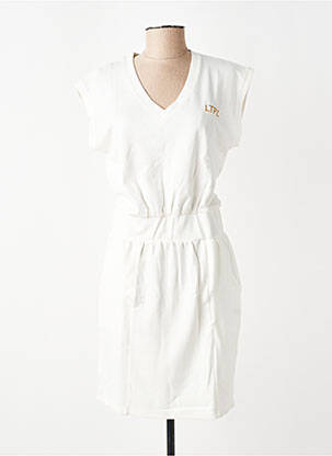 Robe mi-longue manches courtes manches courtes blanc LES TROPEZIENNES PAR M.BELARBI femme