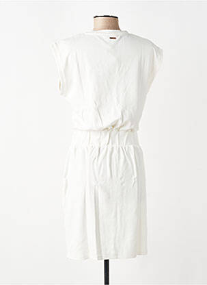 Robe mi-longue manches courtes manches courtes blanc LES TROPEZIENNES PAR M.BELARBI femme
