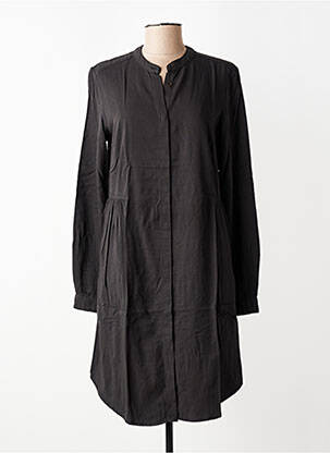 Robe mi-longue manches longues manches longues noir GEISHA femme