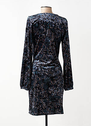 Robe mi-longue manches longues manches longues bleu GARCIA femme