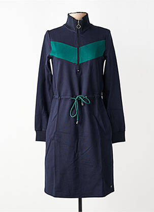 Robe mi-longue manches longues manches longues bleu GARCIA femme