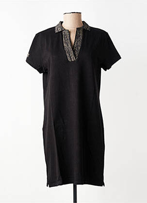 Robe courte manches courtes manches courtes noir LES TROPEZIENNES PAR M.BELARBI femme