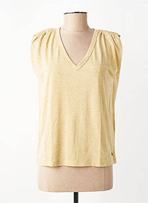 T-shirt coupe droite manches courtes jaune GARCIA femme
