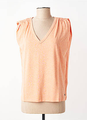 T-shirt coupe droite manches courtes orange GARCIA femme