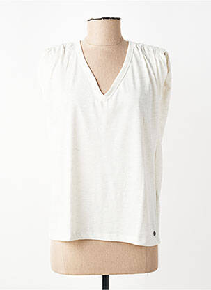 T-shirt coupe droite manches courtes blanc GARCIA femme