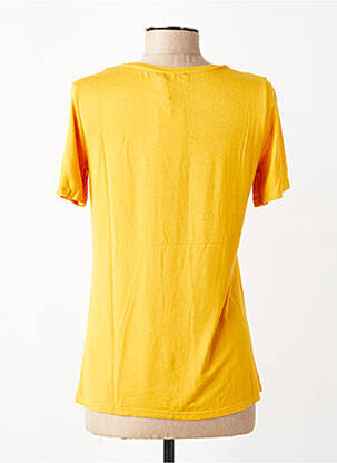 T-shirt coupe droite manches courtes jaune GEISHA femme