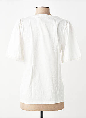 T-shirt coupe droite manches courtes blanc GEISHA femme