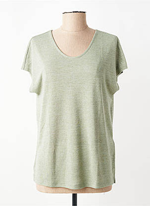 T-shirt coupe droite manches courtes vert STREET ONE femme