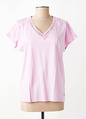 T-shirt coupe droite manches courtes violet GARCIA femme