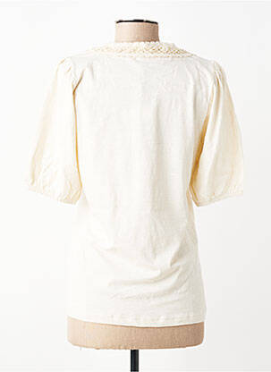 T-shirt col v manches courtes beige SOYACONCEPT femme