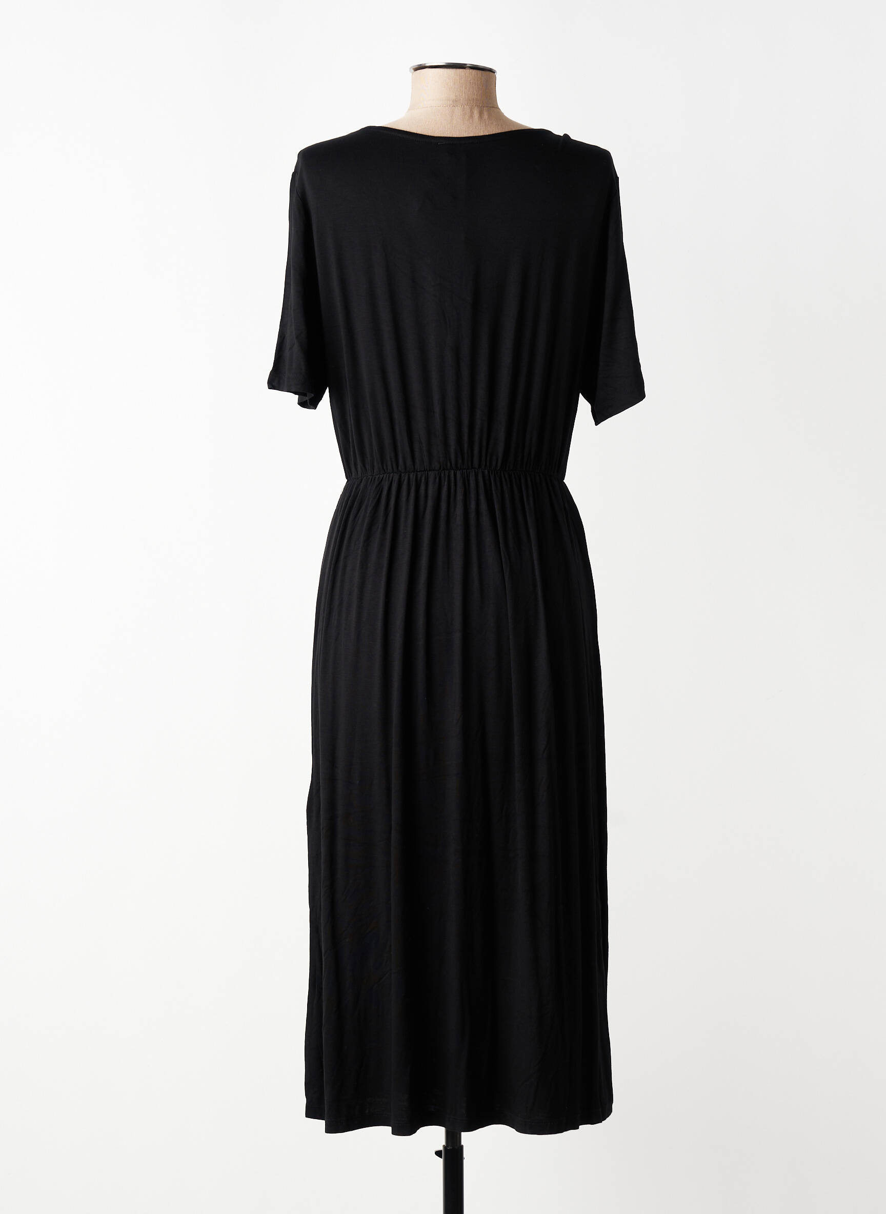 Robe longue manches courtes manches courtes noir STREET ONE femme