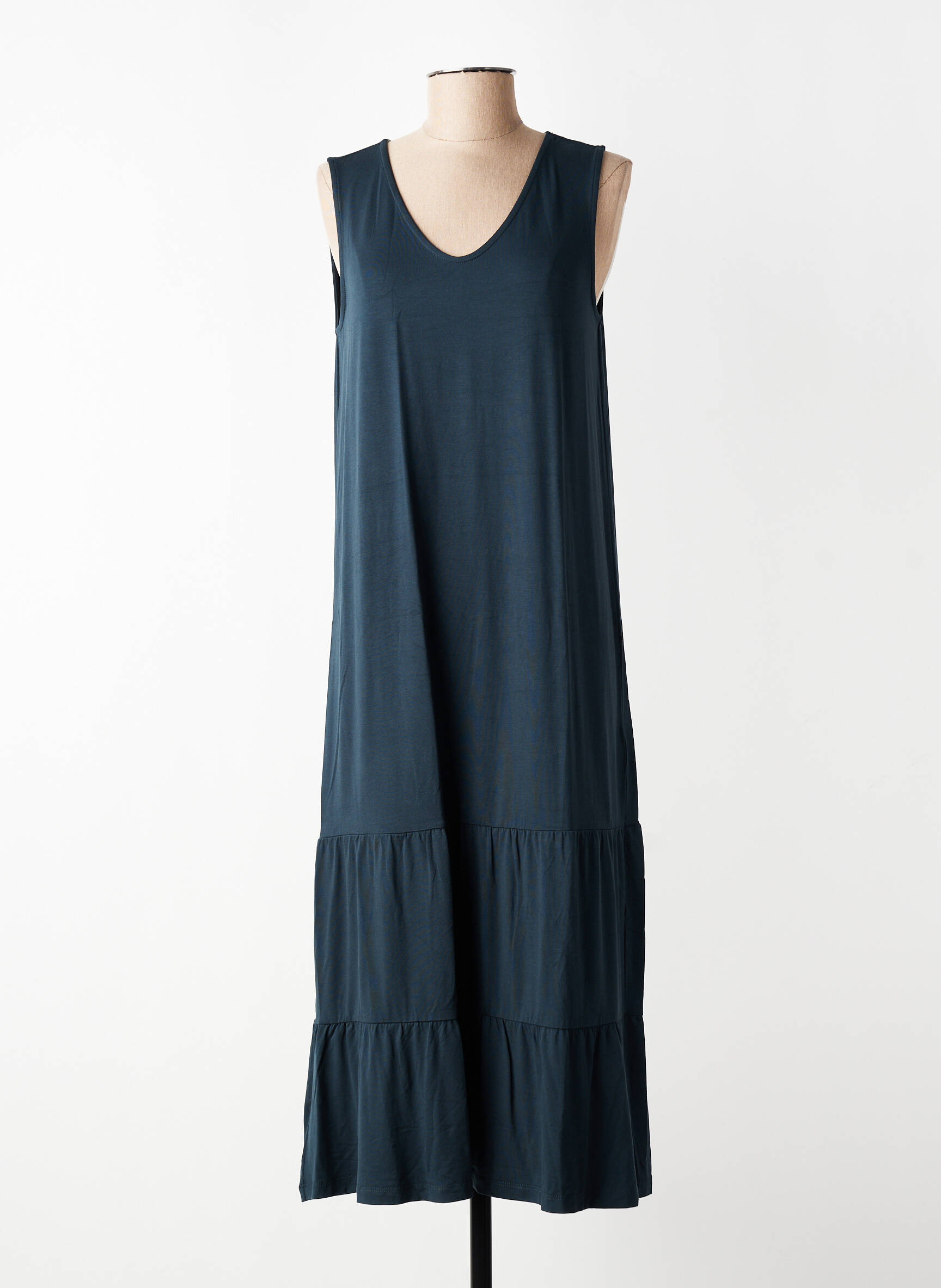 Robe longue sans manche sans manche vert STREET ONE femme