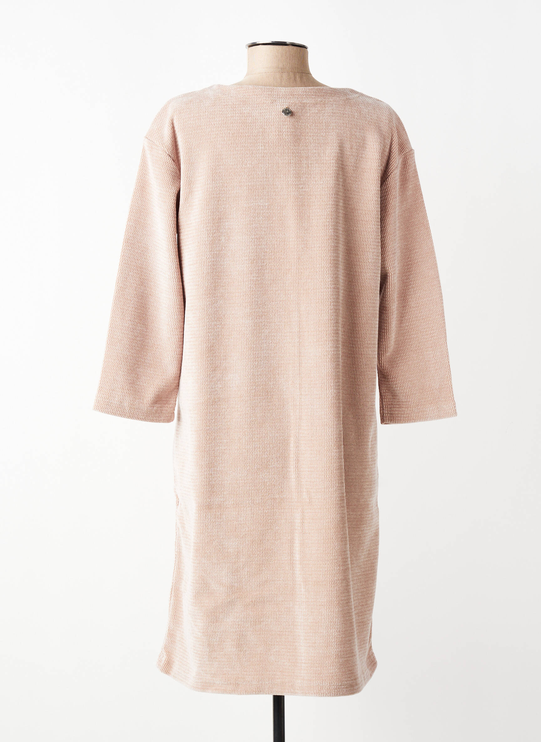 Robe mi-longue manches 3/4 manches 3/4 beige STREET ONE femme