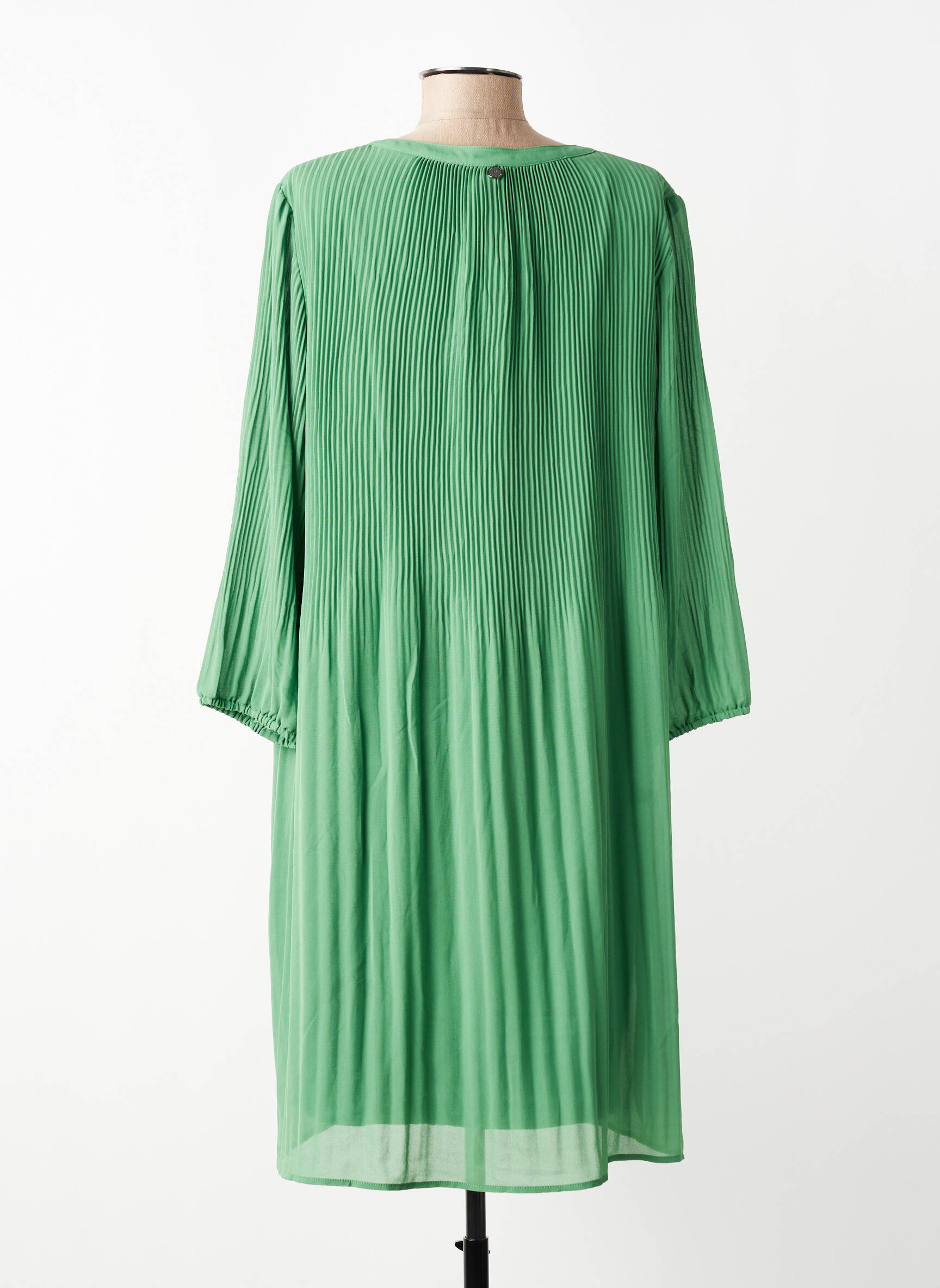 Robe mi-longue manches longues manches longues vert STREET ONE femme