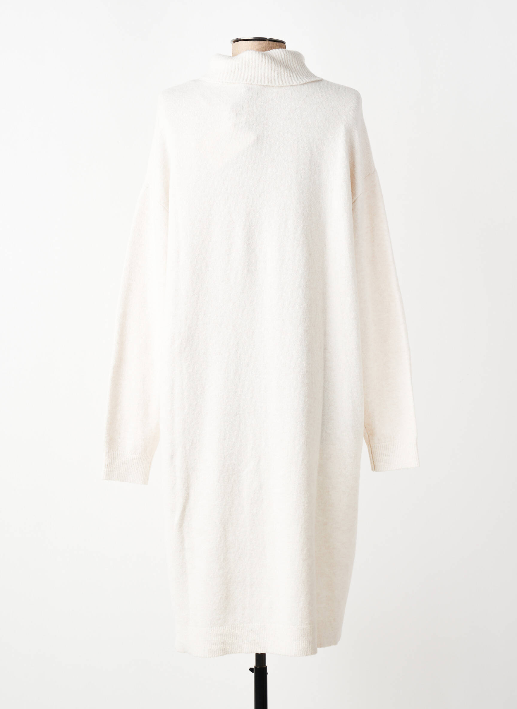 Robe pull coupe droite manches longues beige STREET ONE femme
