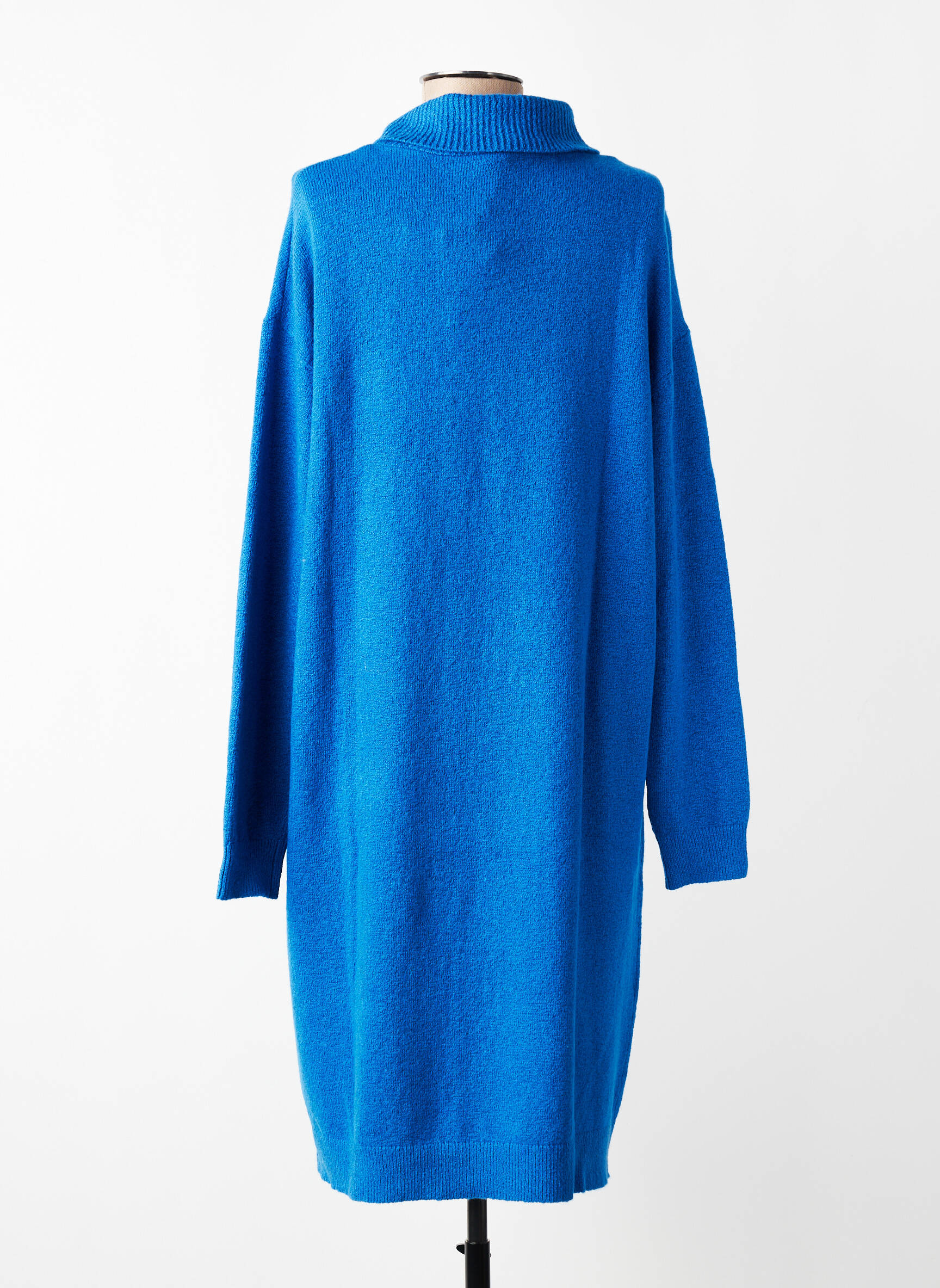 Robe pull coupe droite manches longues bleu STREET ONE femme