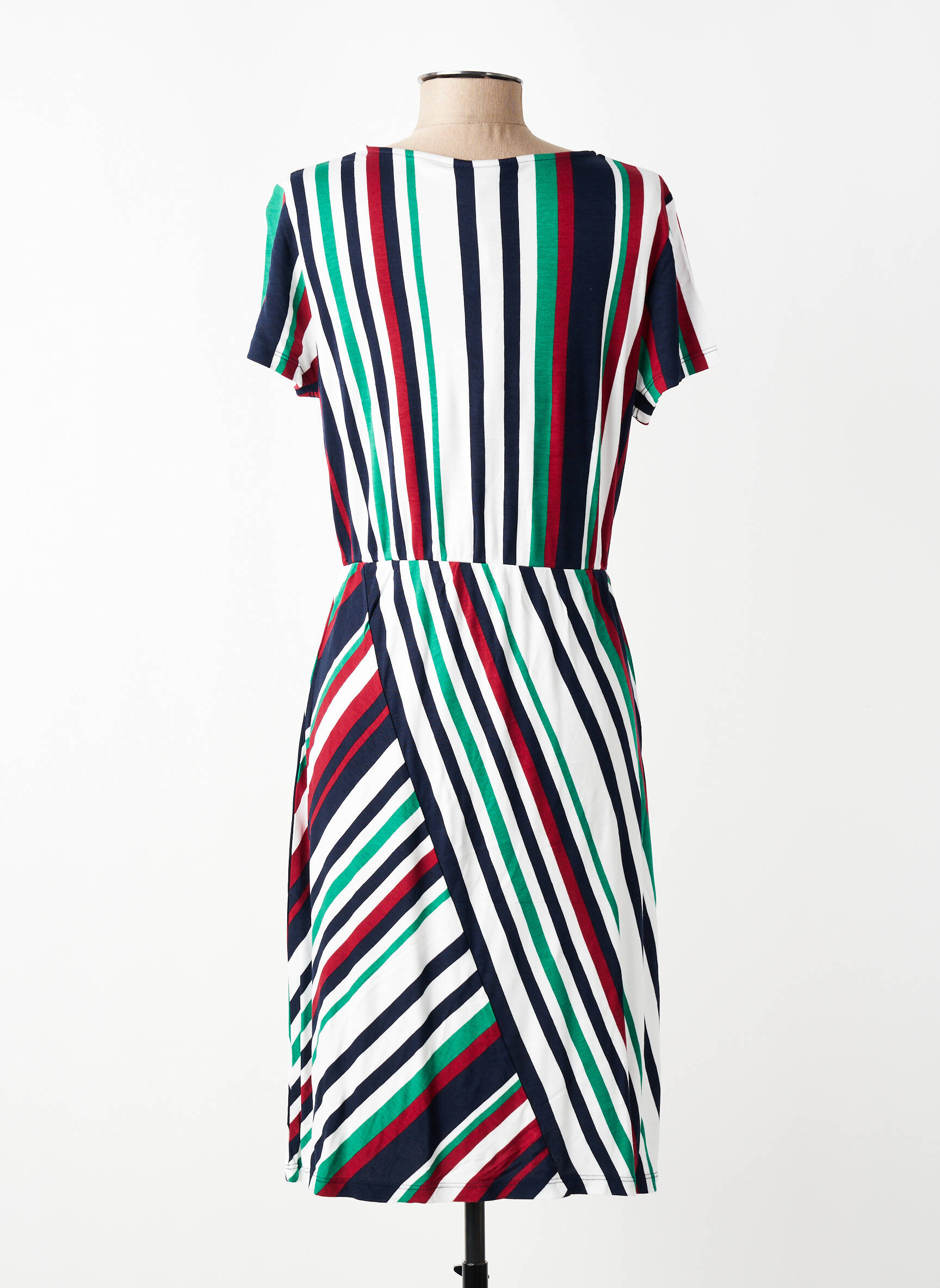Robe mi-longue manches courtes manches courtes blanc STREET ONE femme