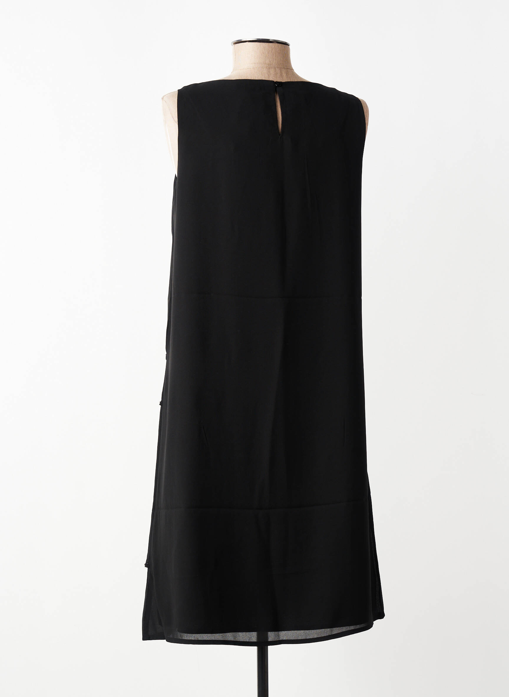 Robe mi-longue sans manche sans manche noir STREET ONE femme