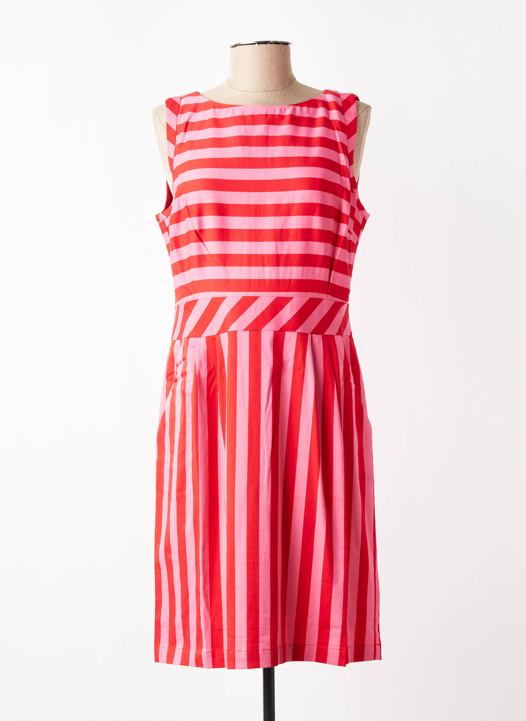 Robe mi-longue sans manche sans manche rouge STREET ONE femme